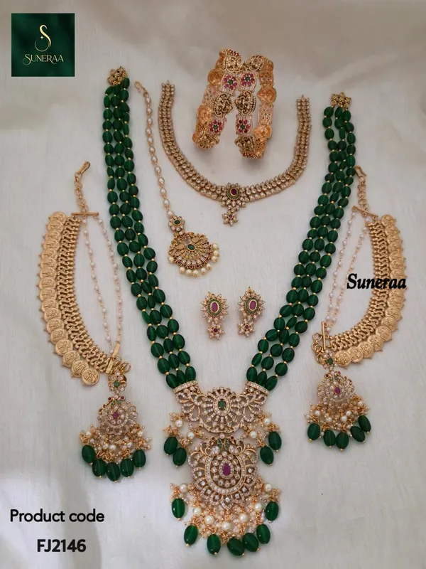 Green_Bridal_Combo_Jewelry_Set