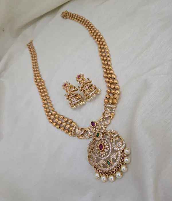 Royal_CZ_Medallion_Layered_Haram_with_Jhumkas
