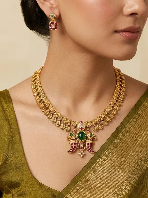 Riyanshi_Antique_Lakshmi_Coin_Necklace_Set