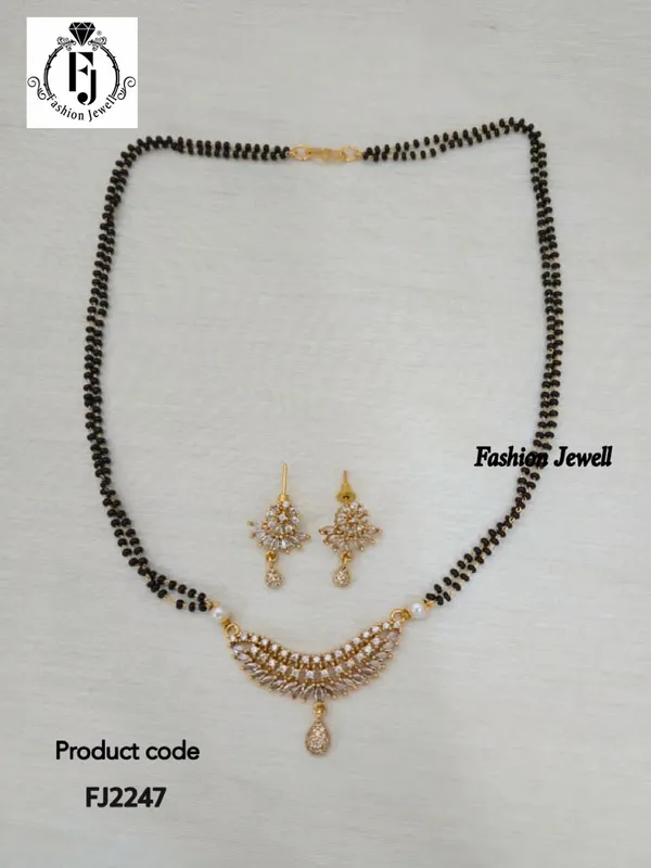 Aura_CZ_White_Black_Beads_Necklace_Set