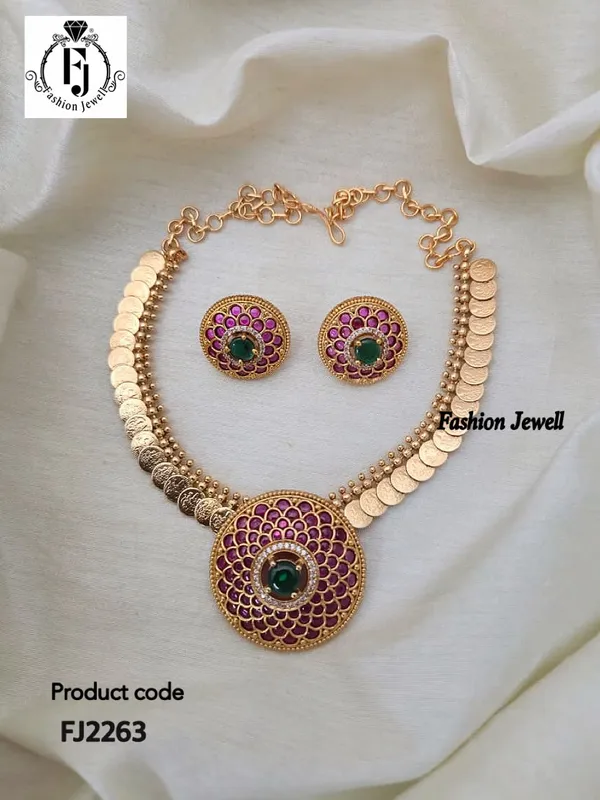 Kempu_Coin_Necklace_Set