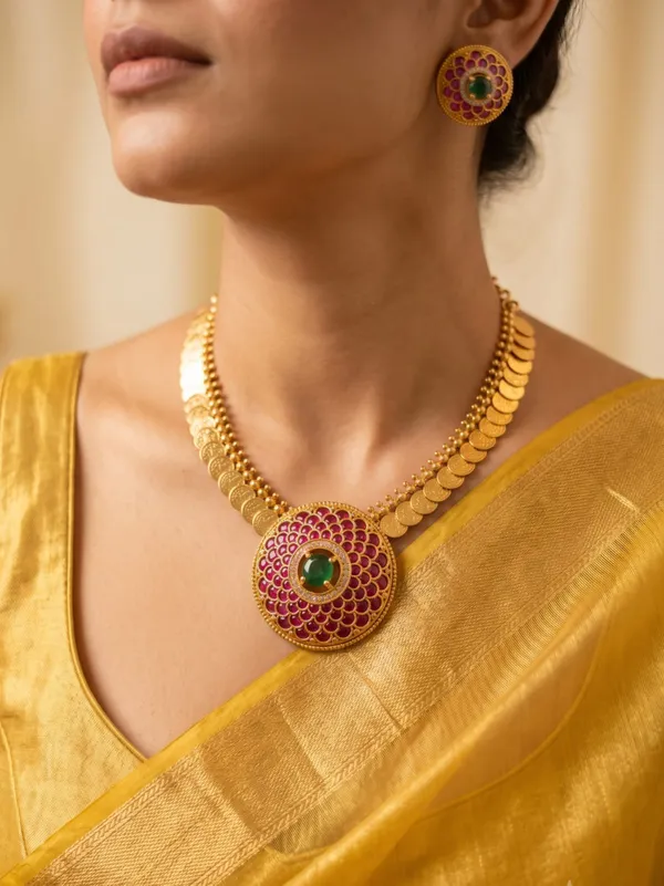 Kempu_Coin_Necklace_Set