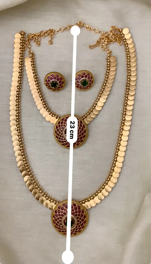 Kempu_Coin_Short_&_Long__Necklace_Set