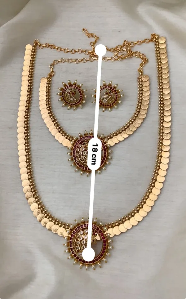 Vaidehi_Kaasu_Short_&_Long_Necklace_Set