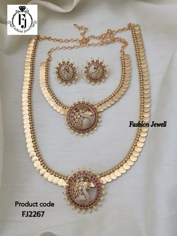 Vaidehi_Kaasu_Short_&_Long_Necklace_Set