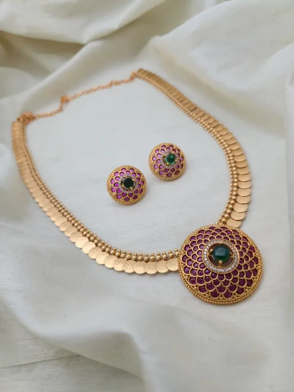 Kempu_Coin__Long__Necklace_Set