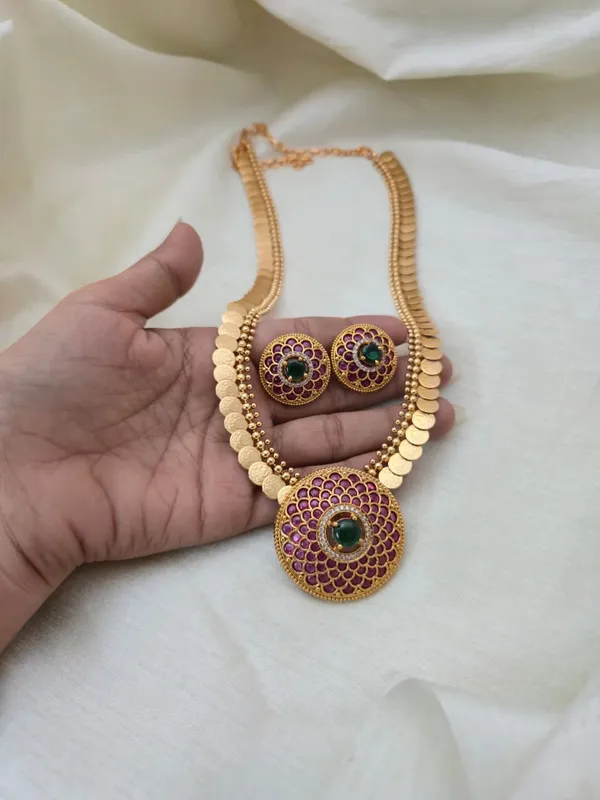 Kempu_Coin__Long__Necklace_Set
