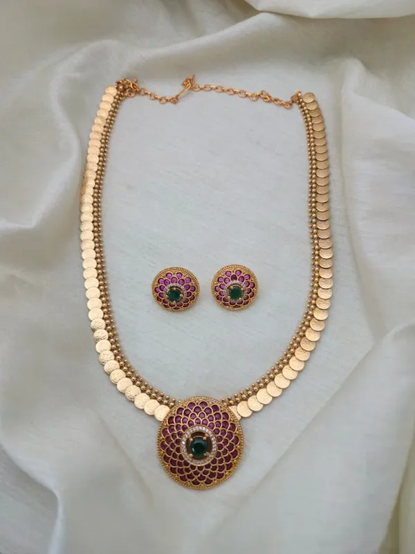 Kempu_Coin__Long__Necklace_Set