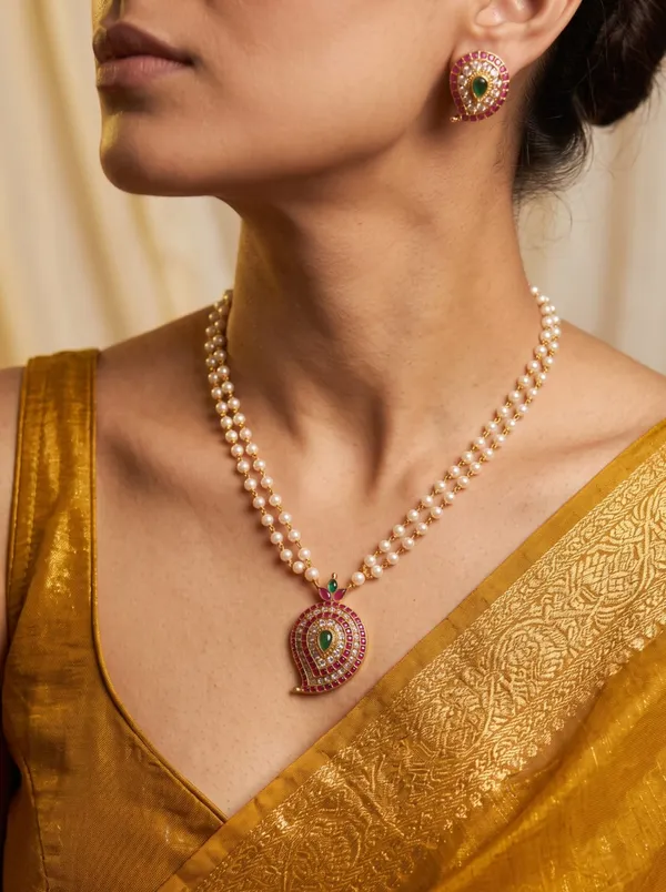 Kemp_Mango_Pendant_Double_Layer_Pearl_Haram_Set