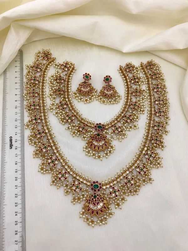 MINAL_ANTIQUE_LONG_AND_SHORT_NECKLACE_SET