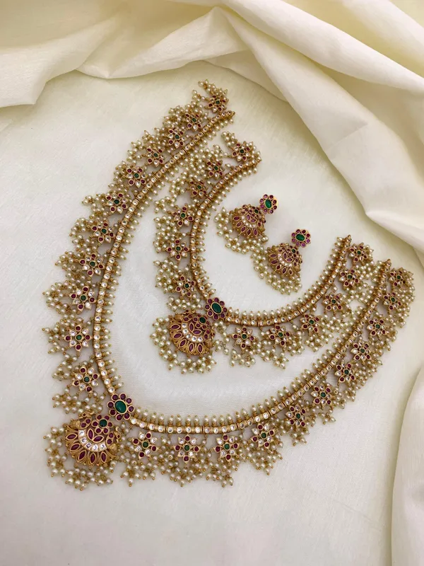 MINAL_ANTIQUE_LONG_AND_SHORT_NECKLACE_SET