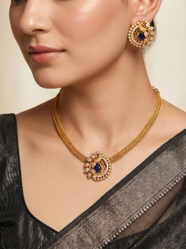 Gorgeous_Peacock_design_Chain_style_Necklace_set