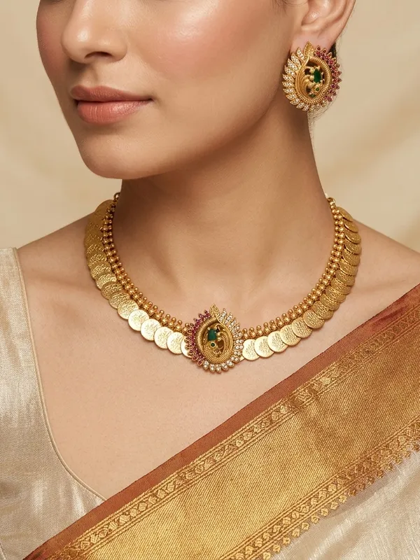 Peacock_Design_Coin_Necklace_Set