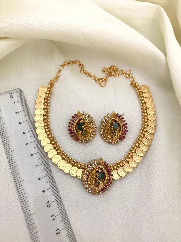 Peacock_Design_Coin_Necklace_Set