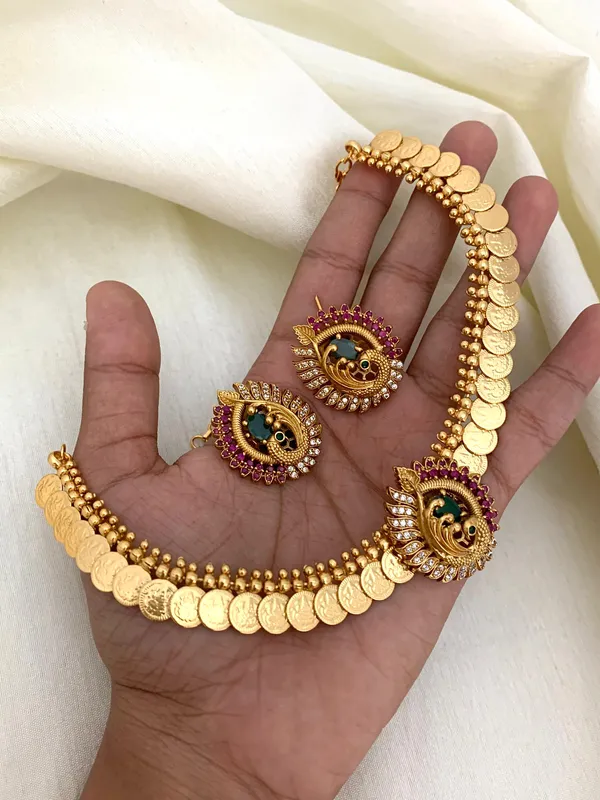 Peacock_Design_Coin_Necklace_Set