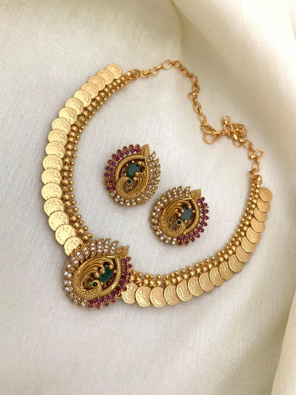 Peacock_Design_Coin_Necklace_Set