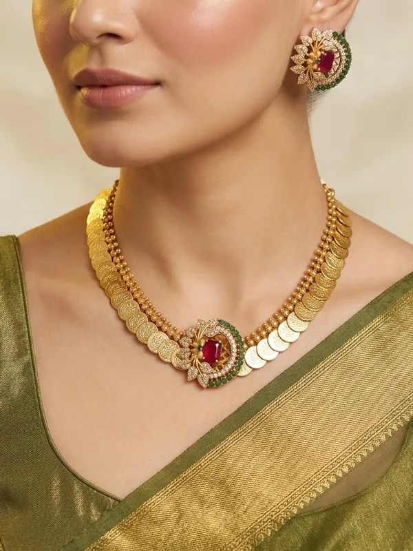 Floral_Design_Coin_Necklace_Set