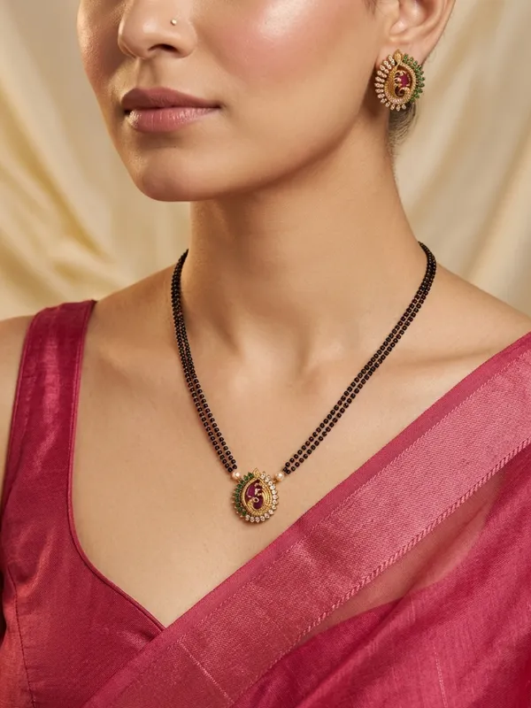 Peacock_Antique_Mangalsutra_Pendant