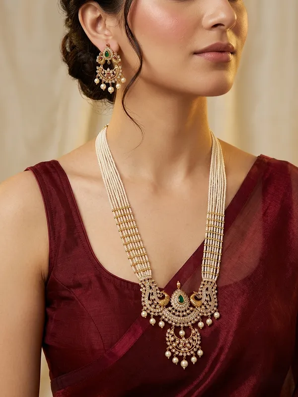 AHAANA_ANTIQUE_LONG_HARAM_SET