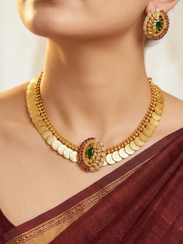 Floral_Design_Coin_Necklace_Set