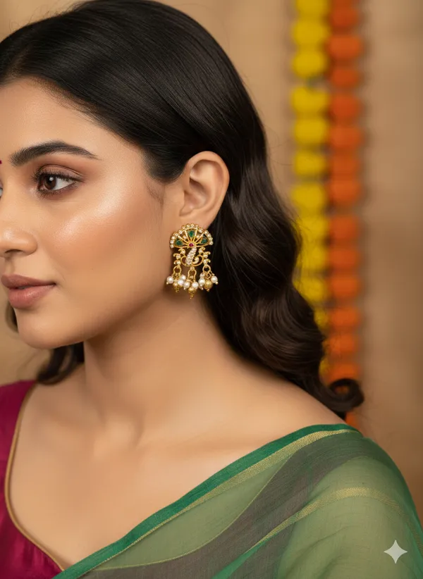 Clustered_Pearl_CZ_Stud_Earrings