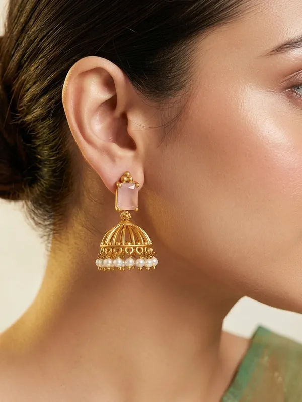 Ethnic_Kemp_Design_Pearl_Jhumkas_For_Kids_/_Women