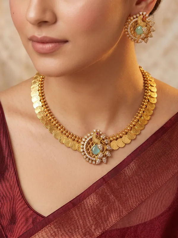 Gorgeous_Peacock_designed_Pendant_with_Microgold_polish_Necklace_set