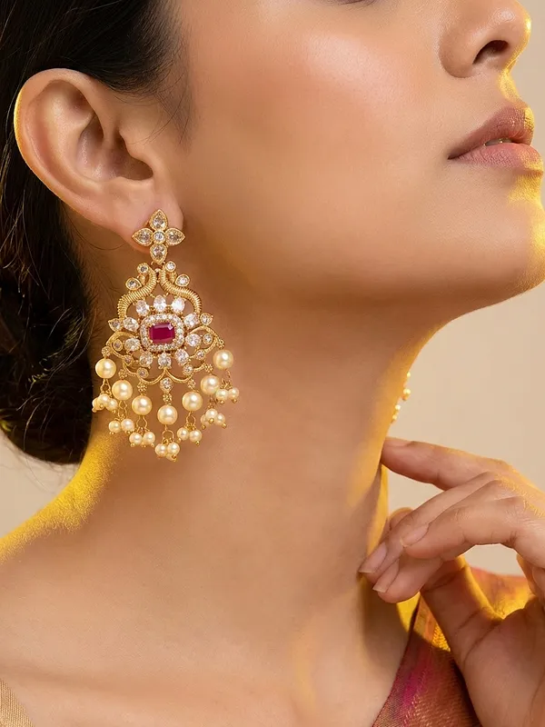 Dheema_Pearls_Drop_style_Earrings