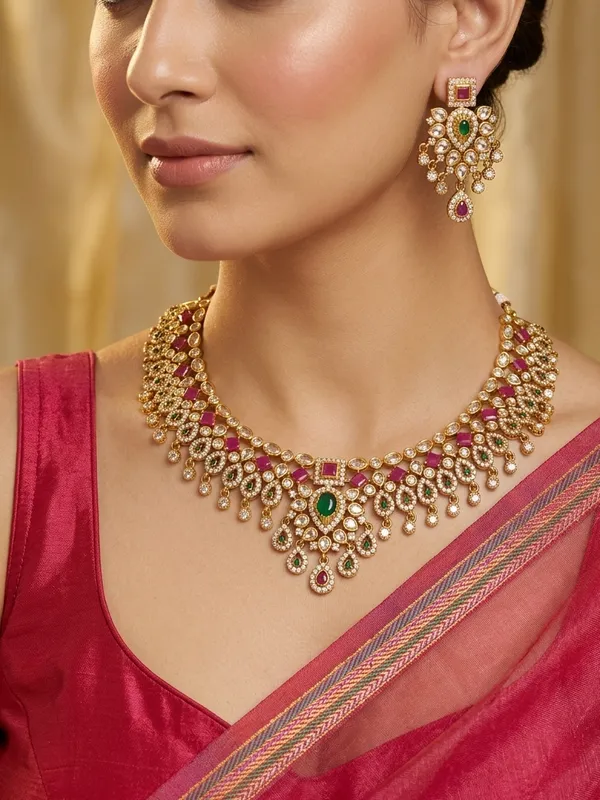 Royal_Look_trendy_Ad_matte_finish_Necklace_set