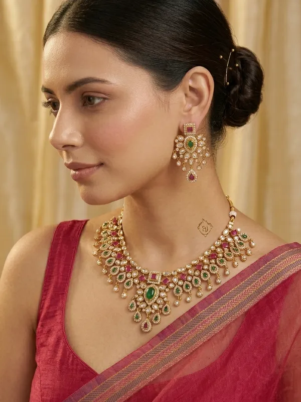 Royal_Look_trendy_Ad_matte_finish_Necklace_set