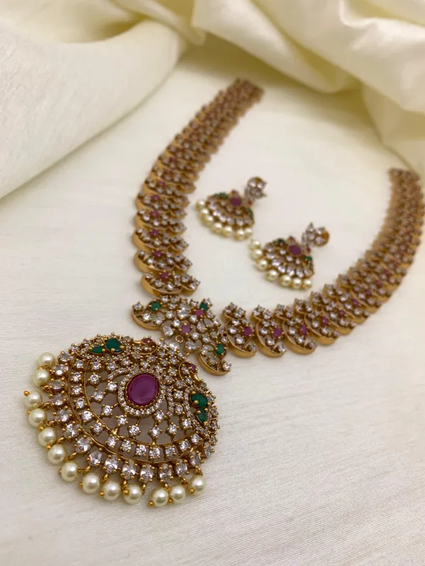 Panchi_Nakshatra_CZ_Long_Necklace_Set