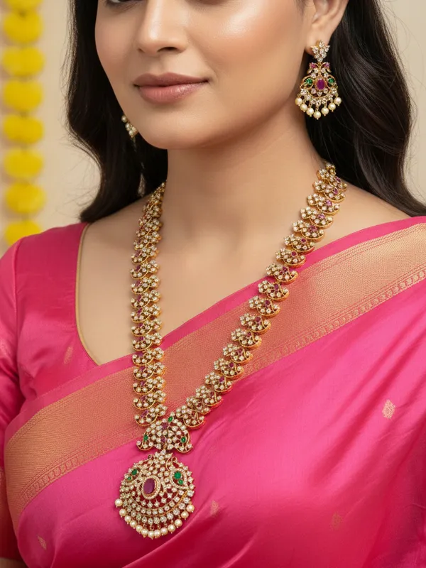 Panchi_Nakshatra_CZ_Long_Necklace_Set