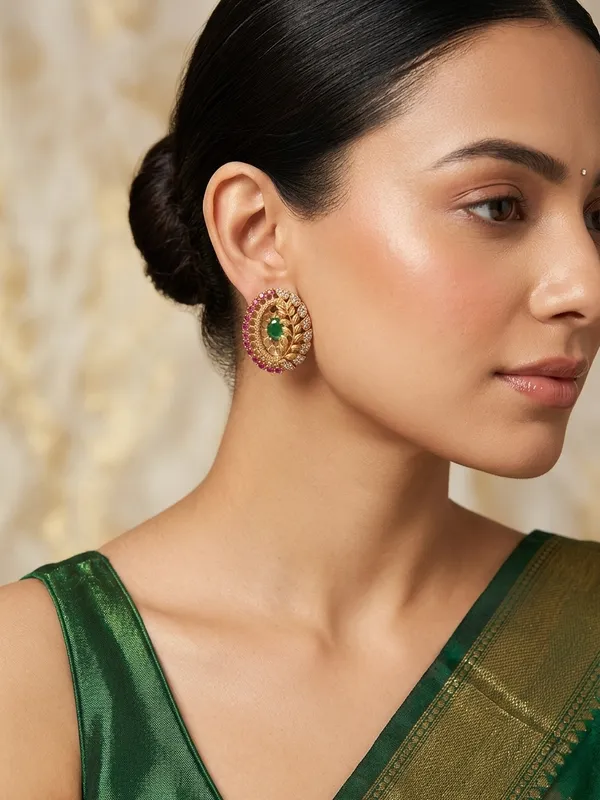 Leaf_Antique_Stud_Earrings