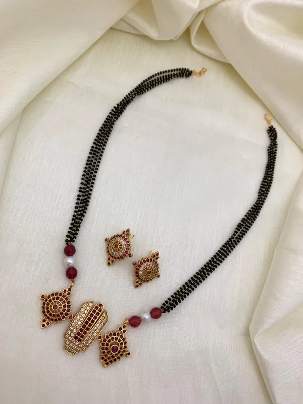 Fashion Jewell Antique matte finish ad stone Mangalsutra Price in India Buy Fashion Jewell Antique matte finish ad stone Mangalsutra online at undefined