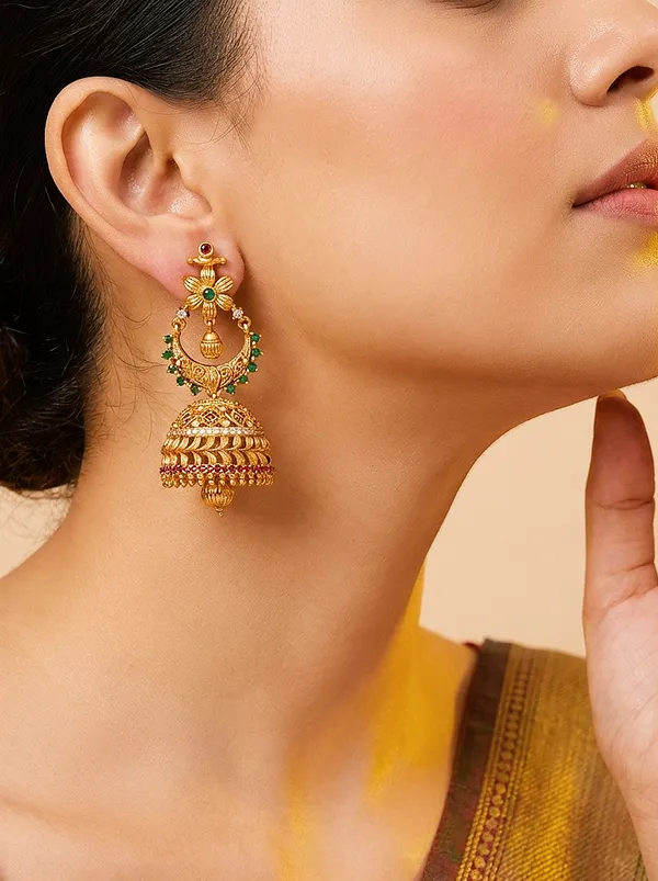 Anoma_Antique_Jhumki_Earrings