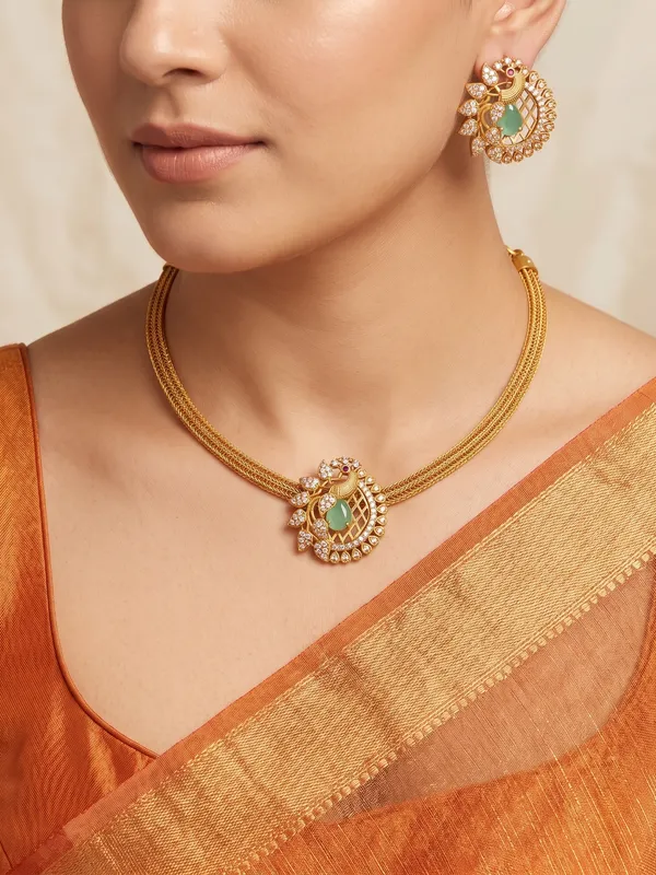 Gorgeous_Peacock_design_Chain_style_Necklace_set
