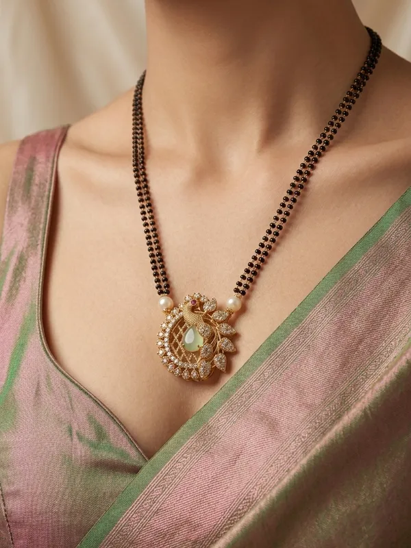 Casual_wear_Peacock_design_Mangalsutra