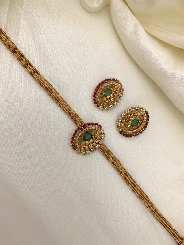Traditional_Leaf_design_Chain_style_Necklace_set
