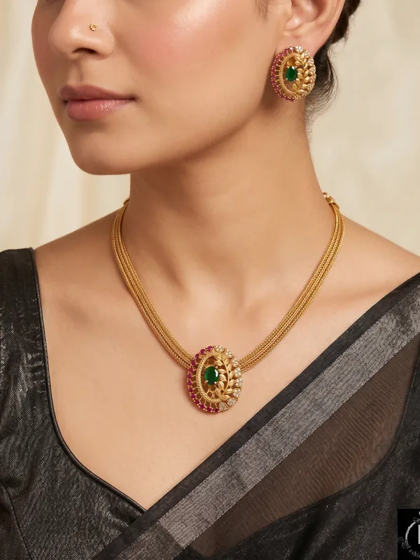Traditional_Leaf_design_Chain_style_Necklace_set
