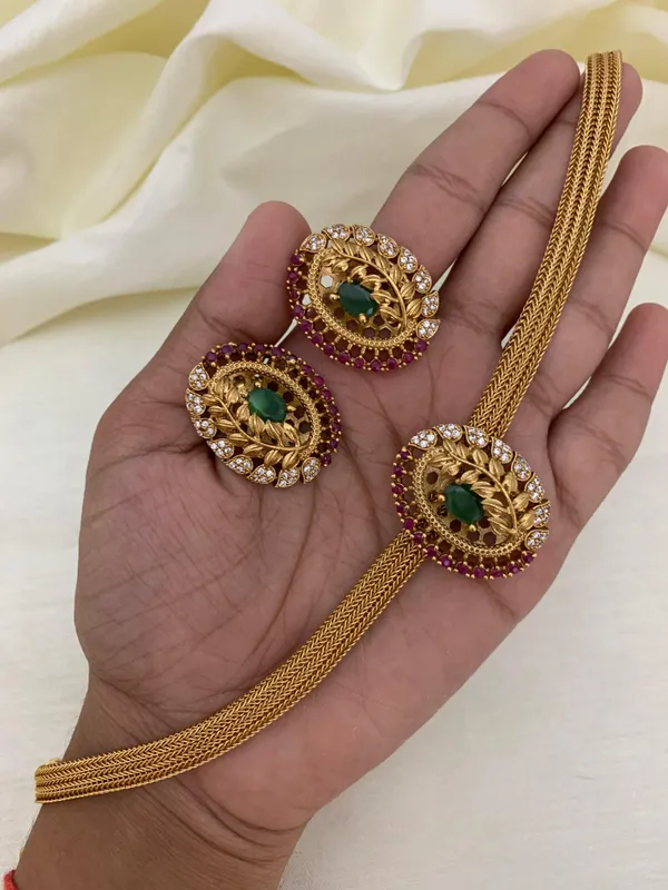 Traditional_Leaf_design_Chain_style_Necklace_set