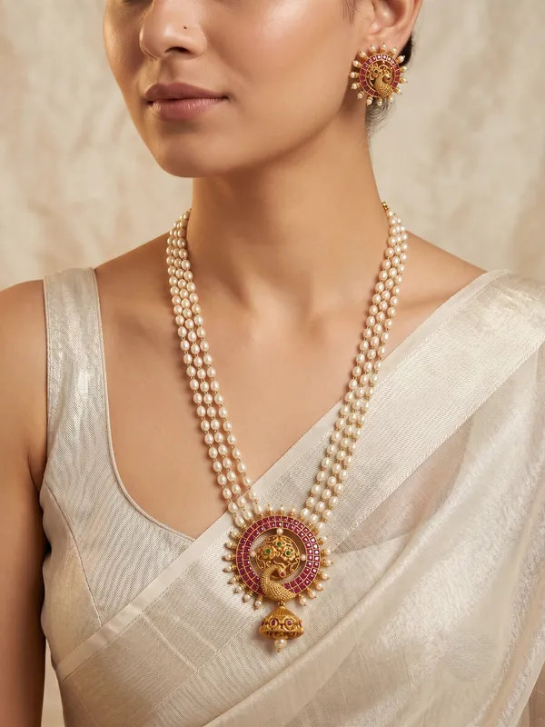 Nisha_Statement_Pearl_String_Necklace