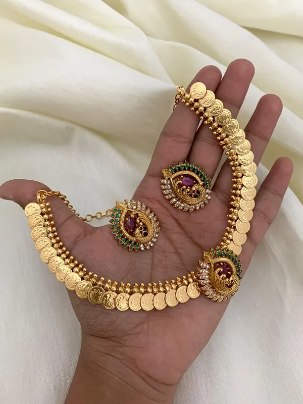 Peacock_Design_Coin_Necklace_Set