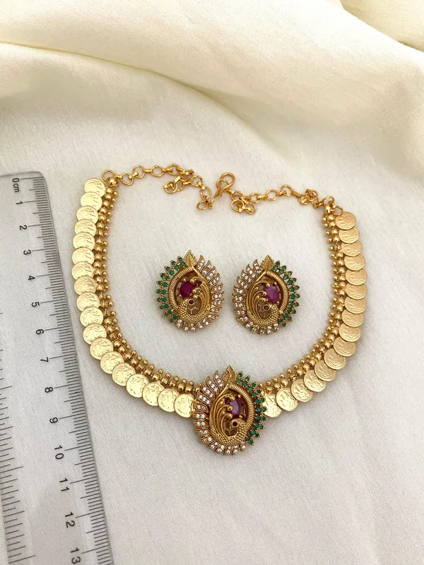 Peacock_Design_Coin_Necklace_Set