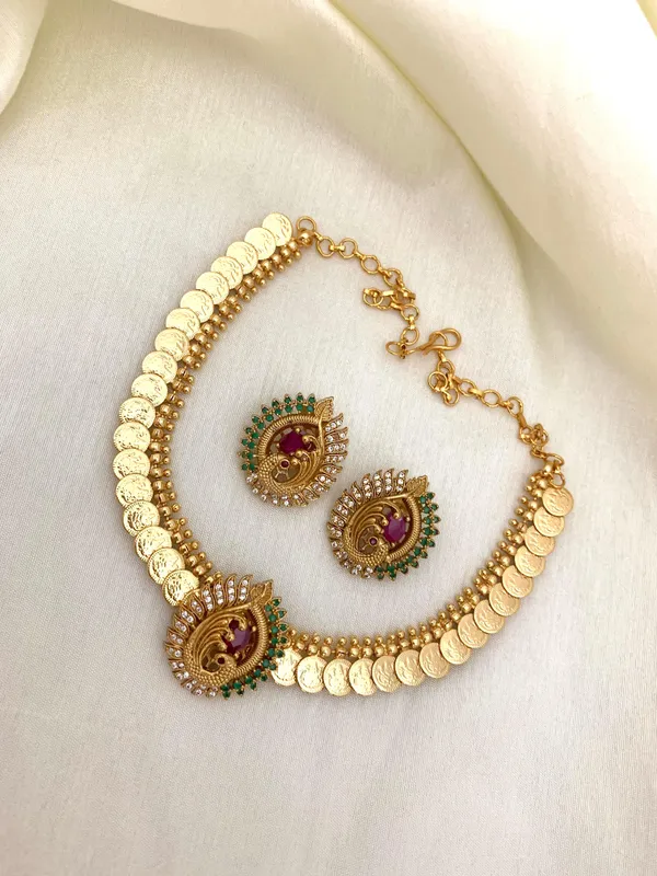 Peacock_Design_Coin_Necklace_Set