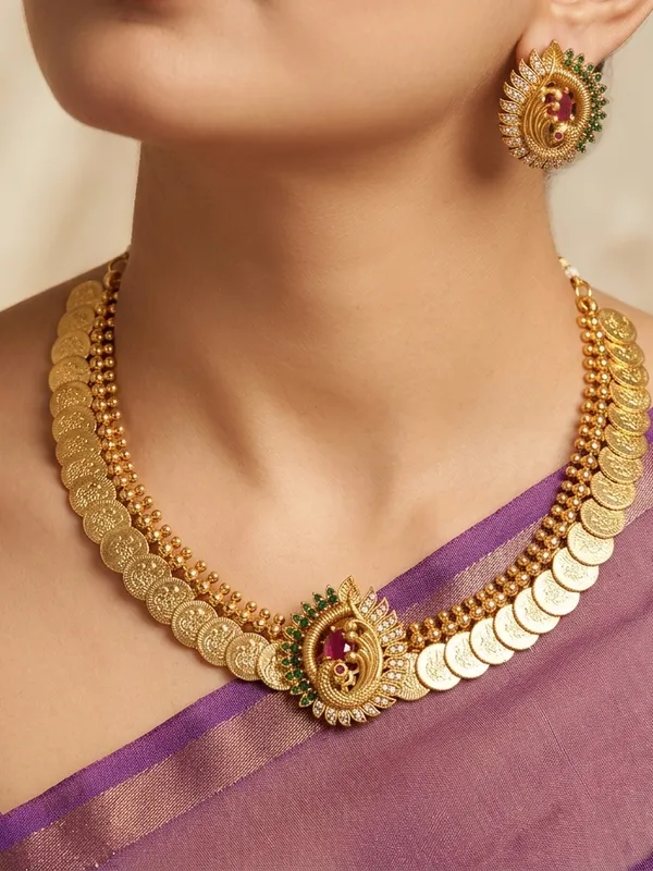 Peacock_Design_Coin_Necklace_Set