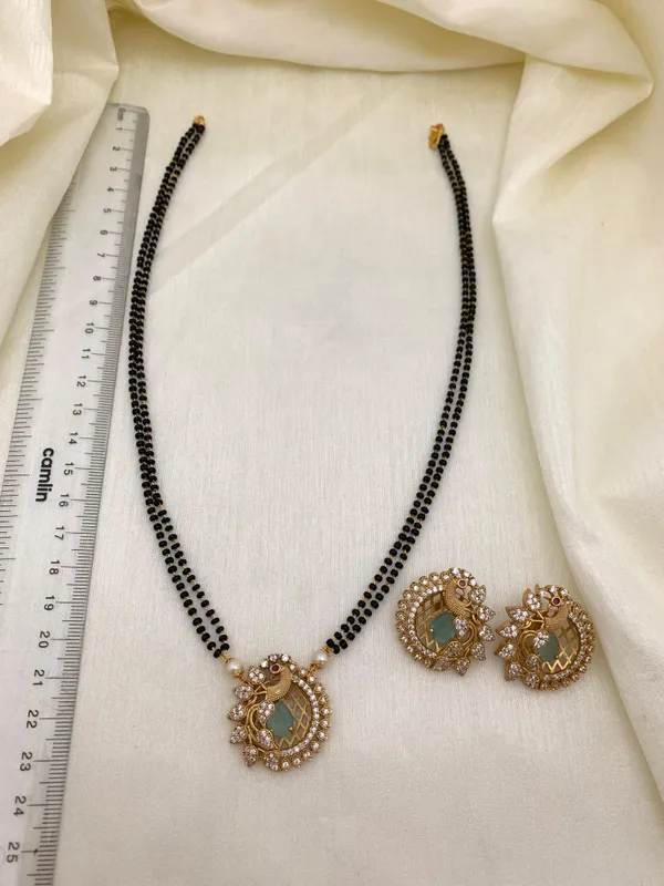 Ethnic_Peacock_design_Mangalsutra_with_Matching_Earring