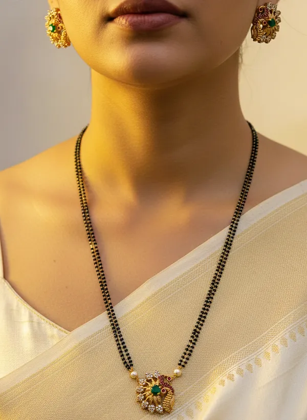 Illeana___Peacock_Mangalsutra_Set