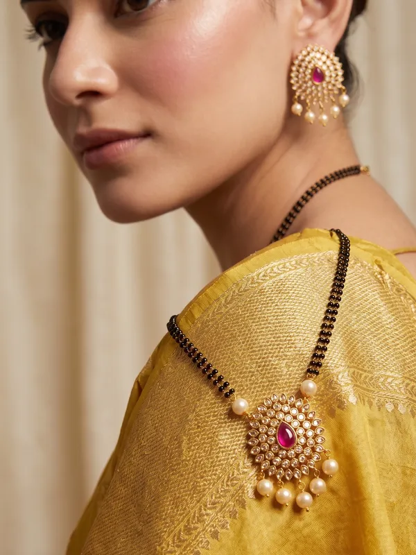 Ethnic_Ad_matte__Mangalsutra_with_Earring