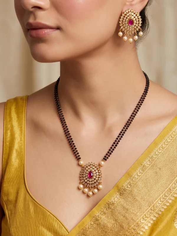 Ethnic_Ad_matte__Mangalsutra_with_Earring