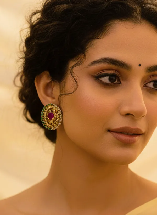 Leaf_Antique_Stud_Earrings